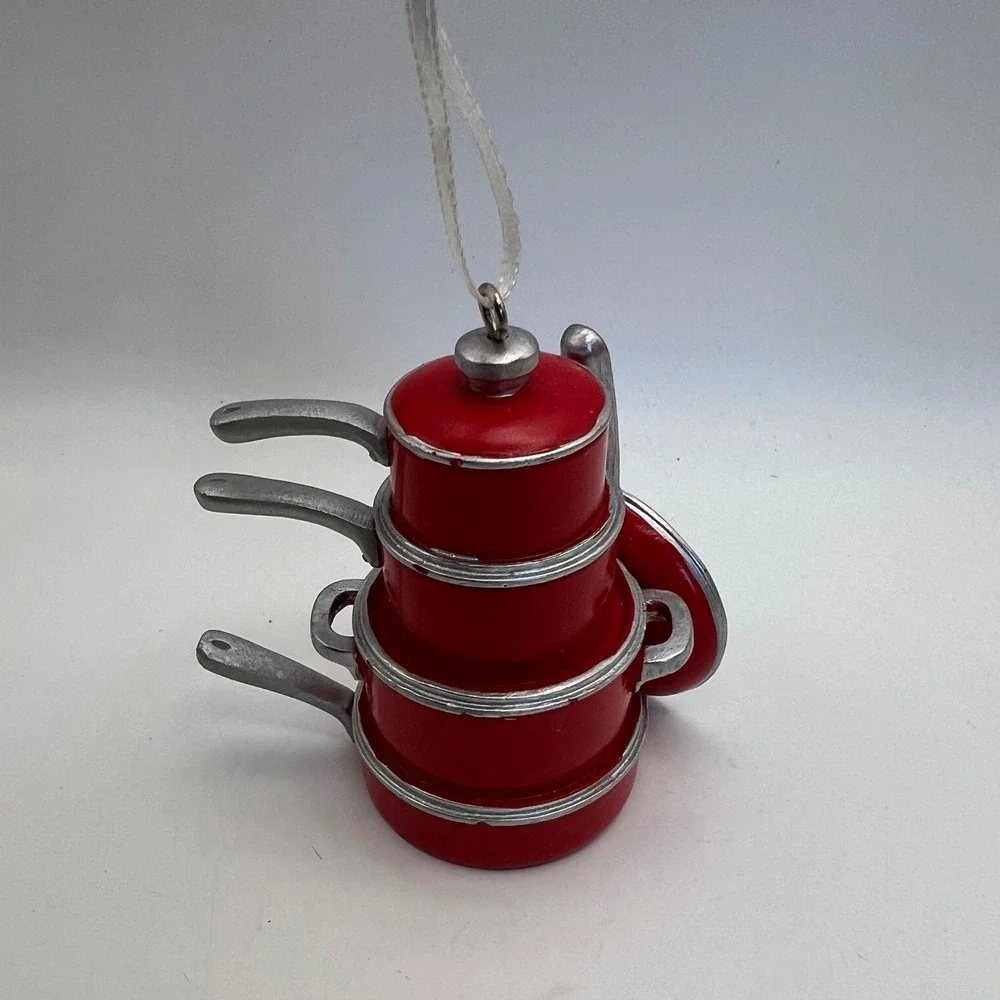 Hallmark Red Cooking Pots Christmas Ornament 3 inches